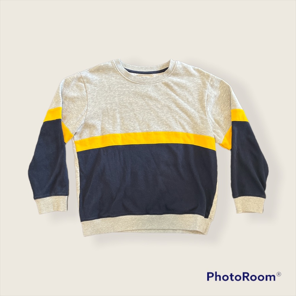 Hollywood - Tri-Colored Striped Crewneck Sweater
